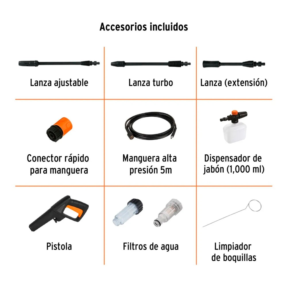 TRUPER HIDROLAVADORA ELECTRICA DE ALTA PREISION 1800 PSI 101594