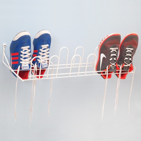 ZAPATERO DE PARED 6 PARES 180200 BLANCO Y METALIZADO