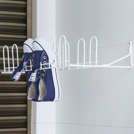 ZAPATERO DE PARED 6 PARES 180200 BLANCO Y METALIZADO