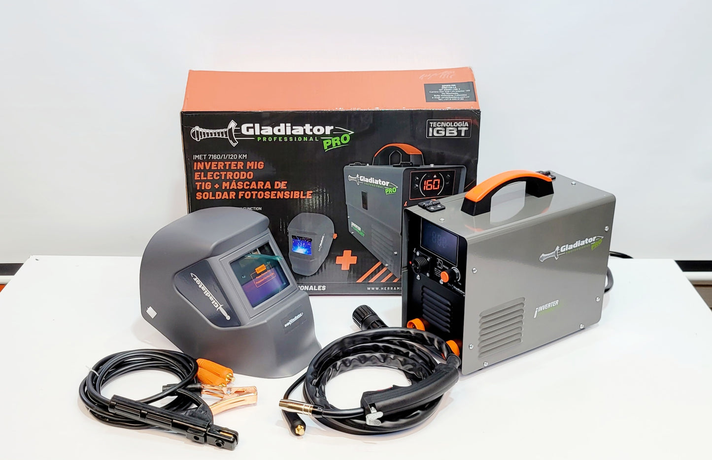GLADIATOR PRO EQUIPO DE SOLDADURA MULTIPROCESOMIG 160 AMPERIOS IMET 7160/1/120 km