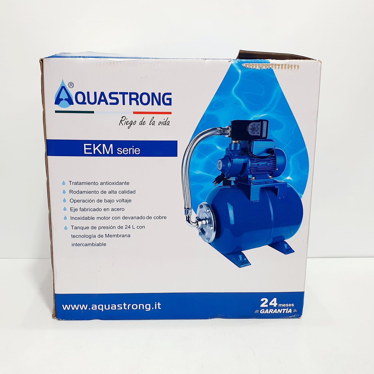 EQUIPO HIDRONEUMATICO EKM60 + TQ 24CT 110V/60HZ AQUASTRONG