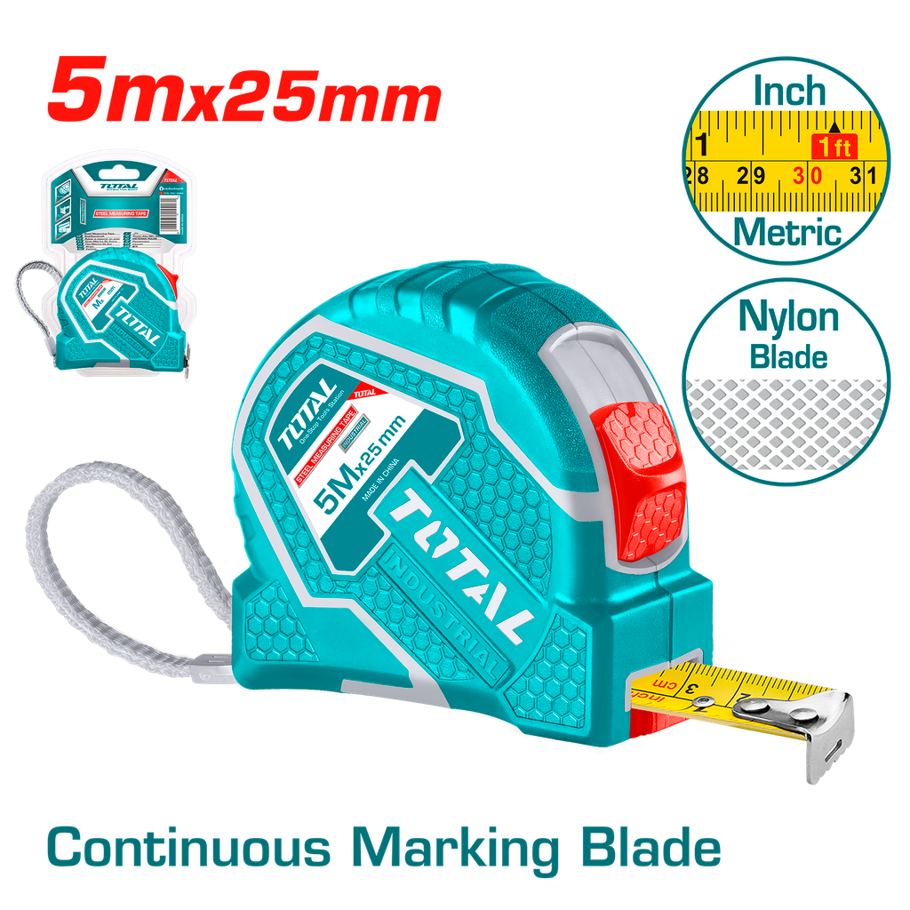 TOTAL METRO 5M X 25MM INDUSTRIAL TMT126652