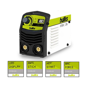 BULLKS SOLDADOR INVERSOR ATOMIC 185 AMP 110/220V KRA-185
