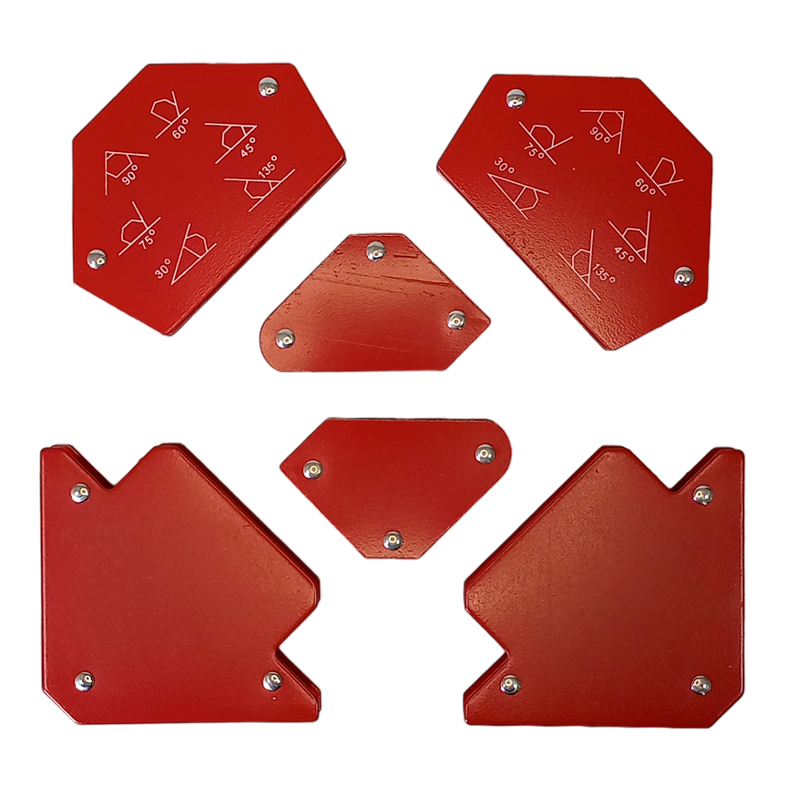 I.O SET ESCUADRA MAGNETICA X 6 COLOR ROJO 5061D