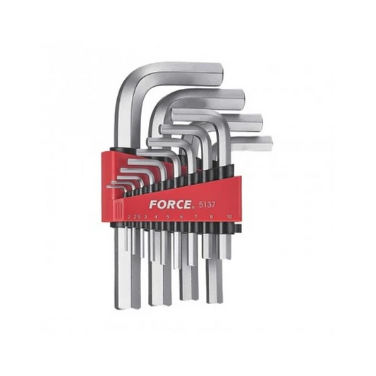 FORCE JUEGO DE LLAVES HEXAGONALES EXTRA LARGAS 5137XL