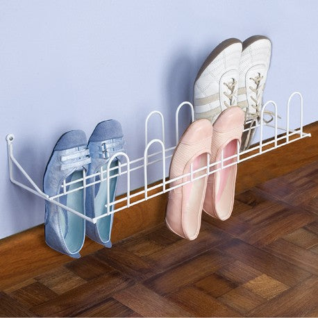 ZAPATERO DE PARED 6 PARES 180200 BLANCO Y METALIZADO