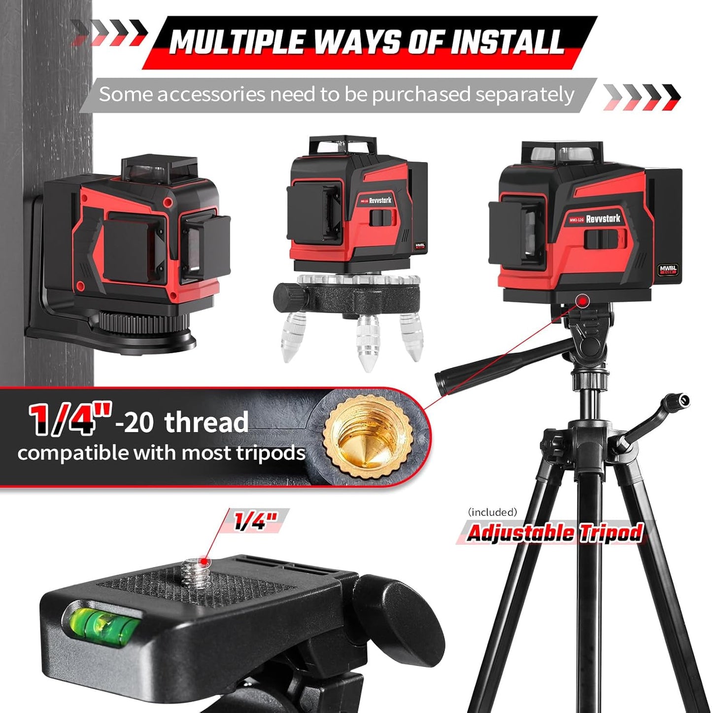 NIVEL LASER 3 x 360° CON TRIPODE