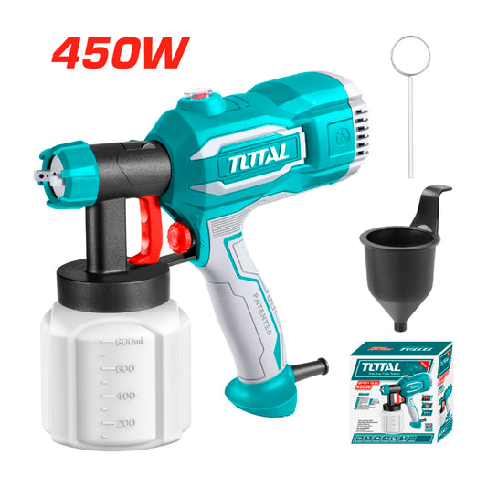 TOTAL PISTOLA PULVERIZADORA DE PINTURA 450W UTT3506