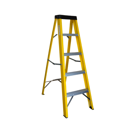 I.O ESCALERA TIJERA 5 PASOS EN FIBRA DE VIDRIO