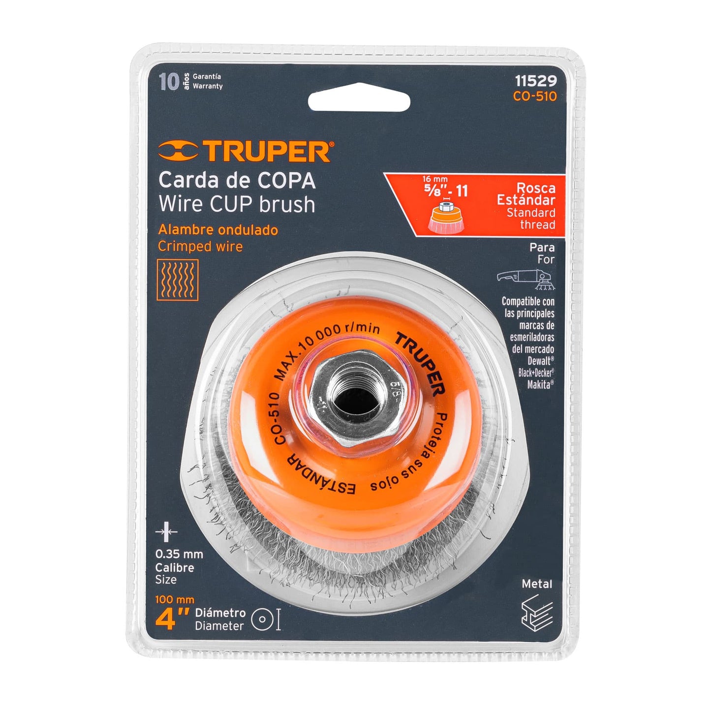 TRUPER CARDA DE COPA 4" 11529