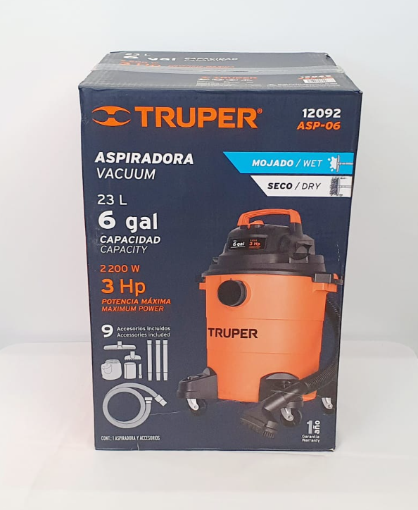 TRUPER ASPIRADORA 6 GALONES ASPI-06 12092