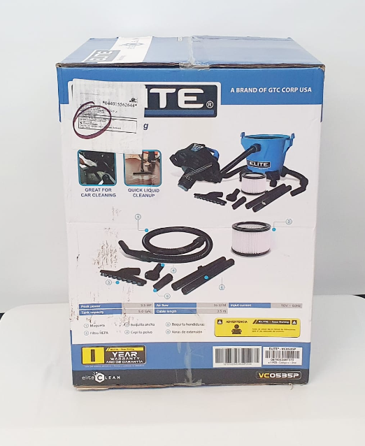 ELITE ASPIRADORA PARA HUMEDO Y SECO 3.5HP VC0535P