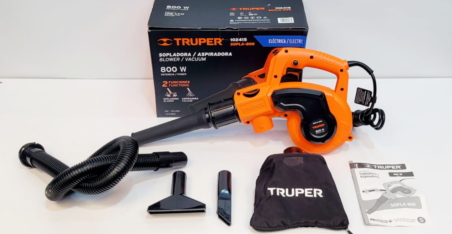 TRUPER SOPLADORA ASPIRADORA 800W 102415