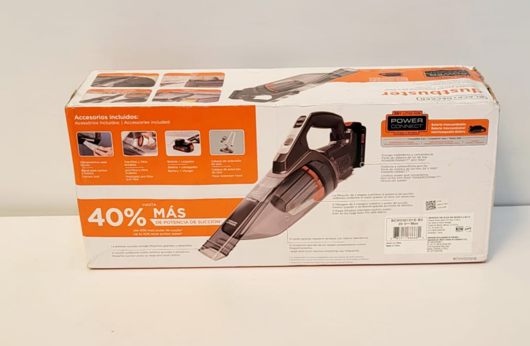BLACK+DECKER ASPIRADORA PORTATIL INALAMBRICA 20V MAX BCHV001D1E