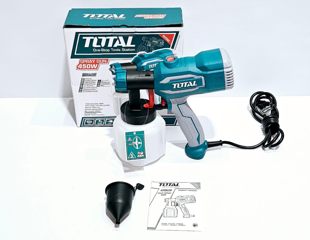 TOTAL PISTOLA PULVERIZADORA DE PINTURA 450W UTT3506