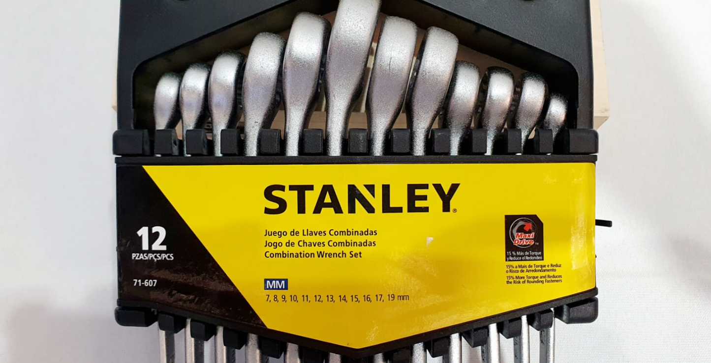STANLEY JUEGO DE LLAVES COMBINADAS 12 PIEZAS - 71-607