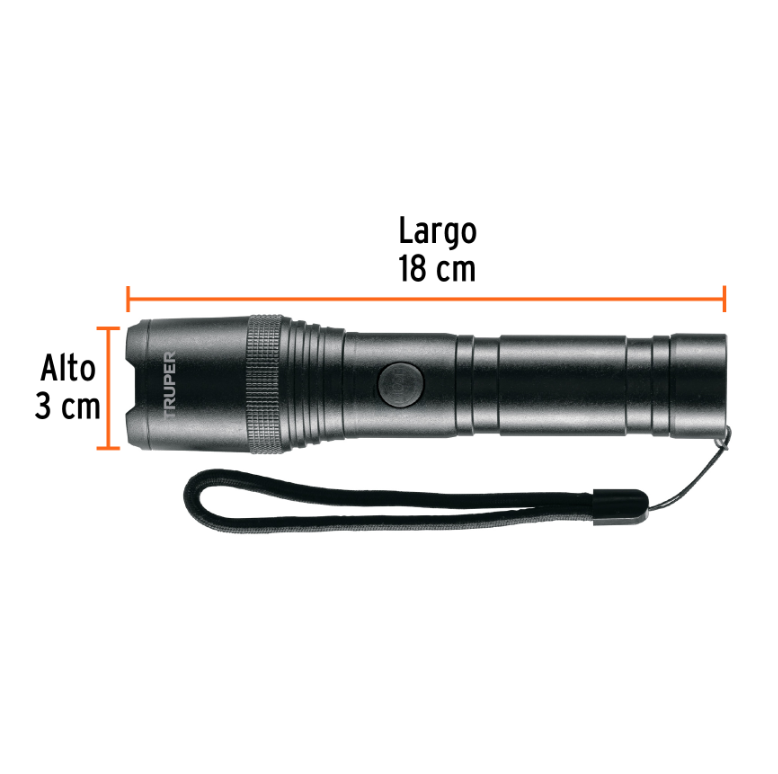TRUPER LINTERNA ALUMINIO 420 LUMENES RECARGABLE 101330