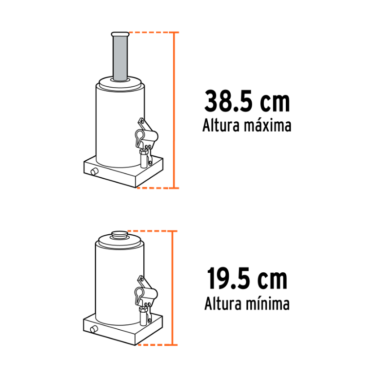 TRUPER GATO HIDRAULICO TIPO BOTELLA 4 TONELADAS 14812