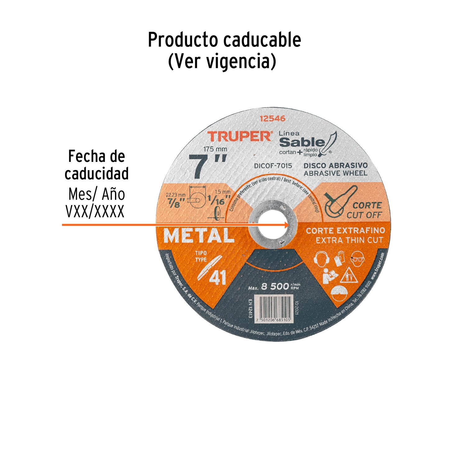 TRUPER CORTE DE METAL 7" CORTE EXTRA FINO 12546