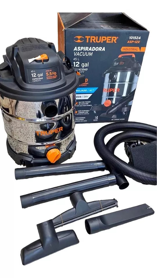 TRUPER ASPIRADORA INDUSTRIAL 12 GALONES 101524