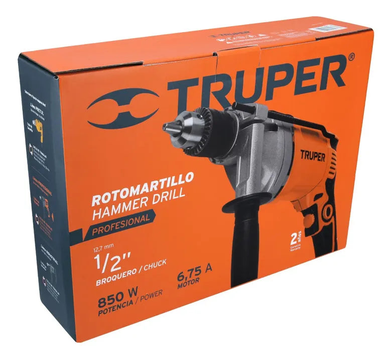 TRUPER TALADRO PERCUTOR ROTOMARTILLO 1/2" 850W 14659