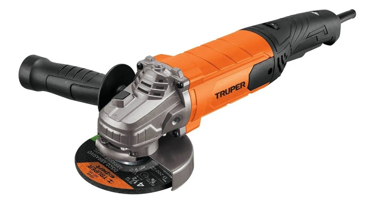 TRUPER PULIDORA ESMERILADORA ANGULAR DE VELOCIDAD VARIABLE 4-1/2" 1100W - 100902