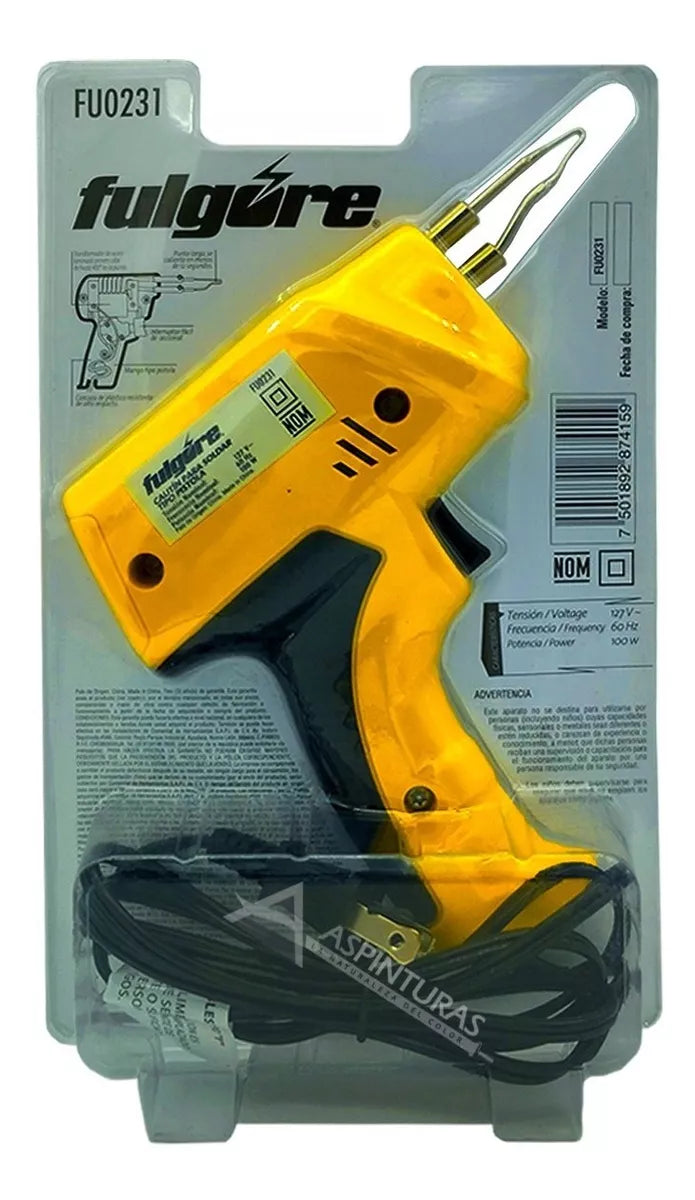 FULGORE CAUTIN PARA SOLDAR TIPO PISTOLA 100W FU0231