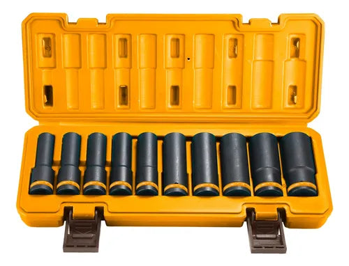 INGCO JUEGO COPAS DE IMPACTO LARGAS 1/2" 10 PCS HKISSD12102L