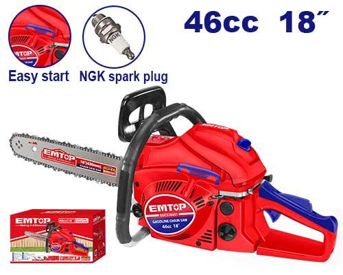 EMTOP MOTOSIERRA A GASOLINA 18" 46CC EGCS18451