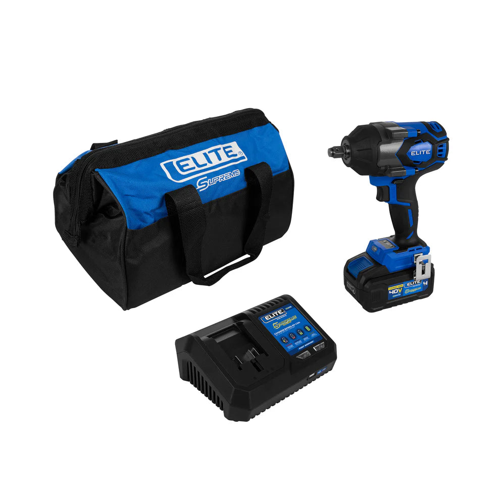 ELITE LLAVE DE IMPACTO INALAMBRICA SIN ESCOBILLAS DE 1/2" 40V SBLI408