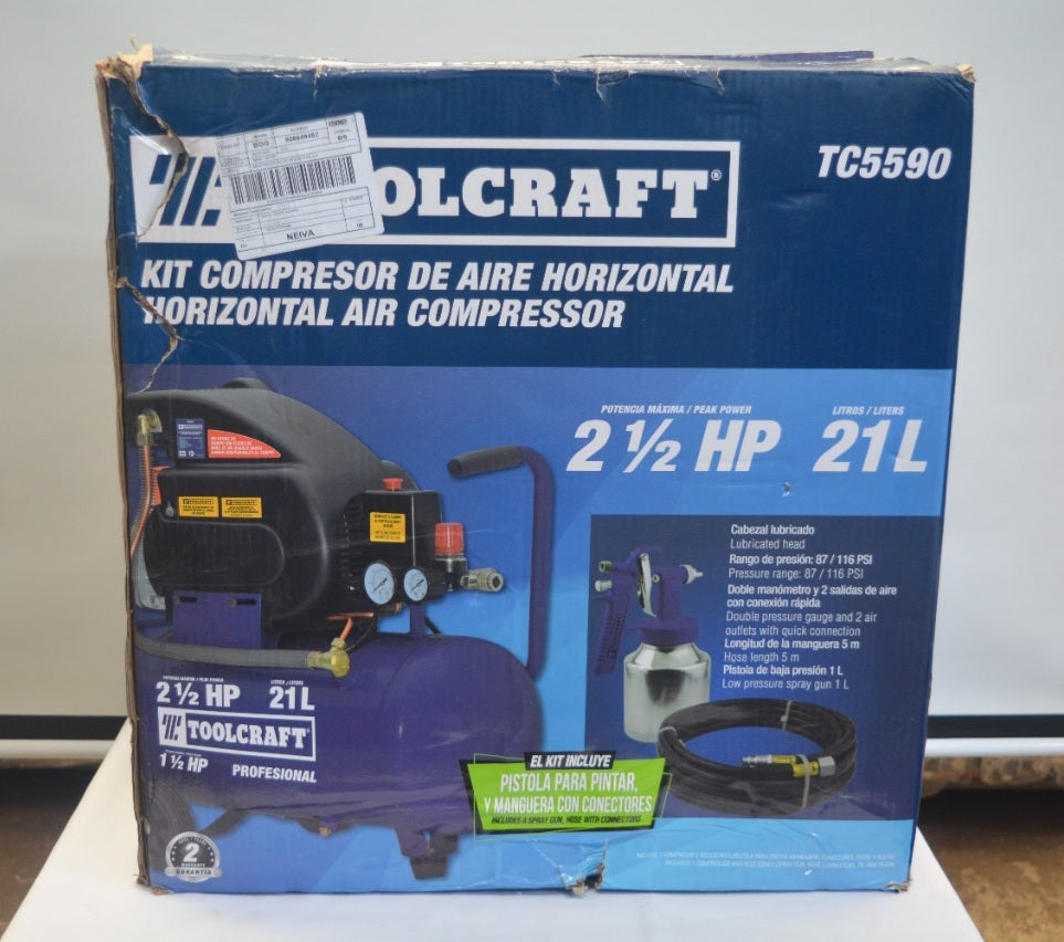 TOOLCRAFT COMPRESOR DE AIRE 21 LITROS 120 LIBRAS TC5590