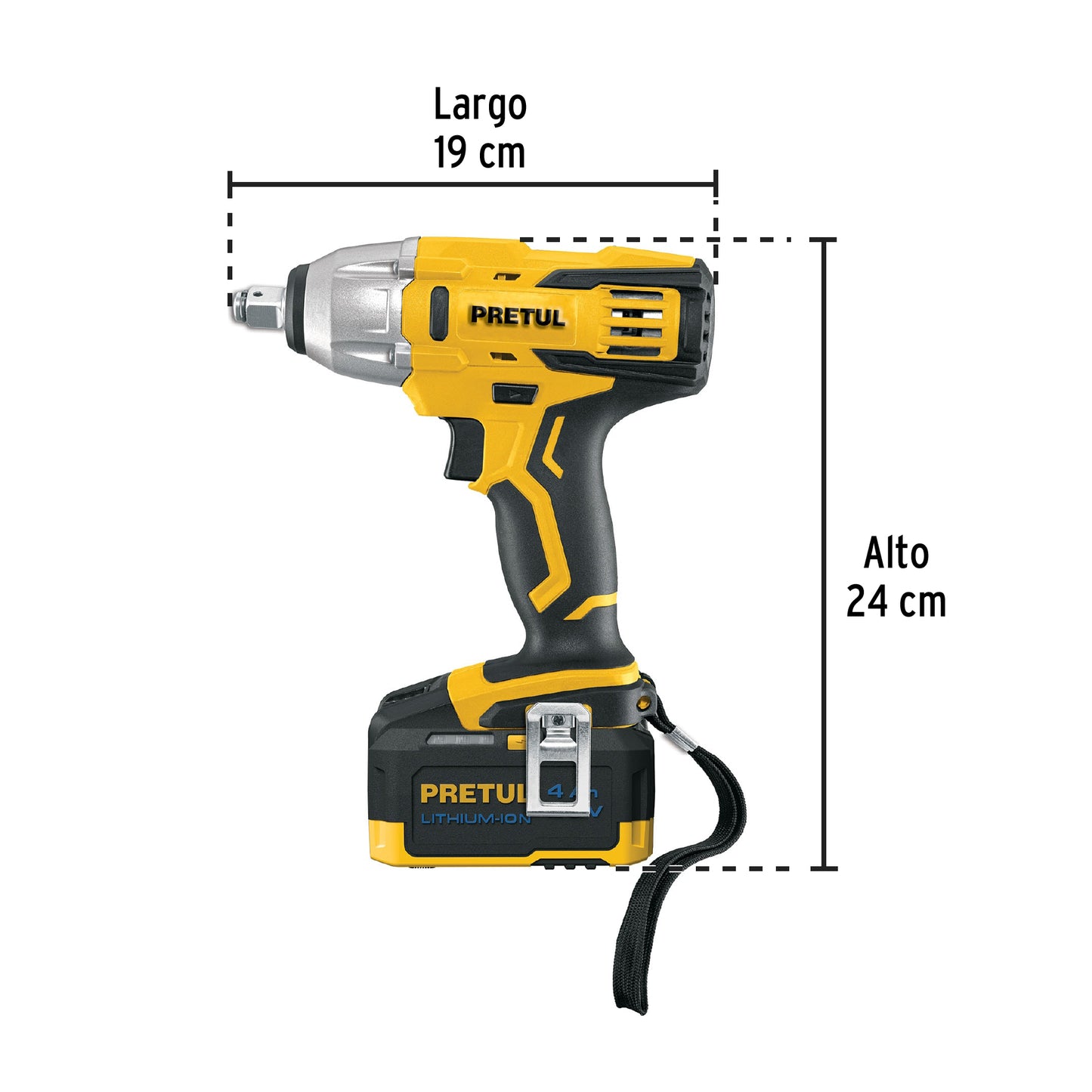 PRETUL PISTOLA DE IMPACTO INALAMBRICA 20V 28268
