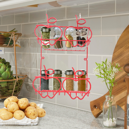 CANASTA 2 NIVELES MANZANA 371409 ROJO