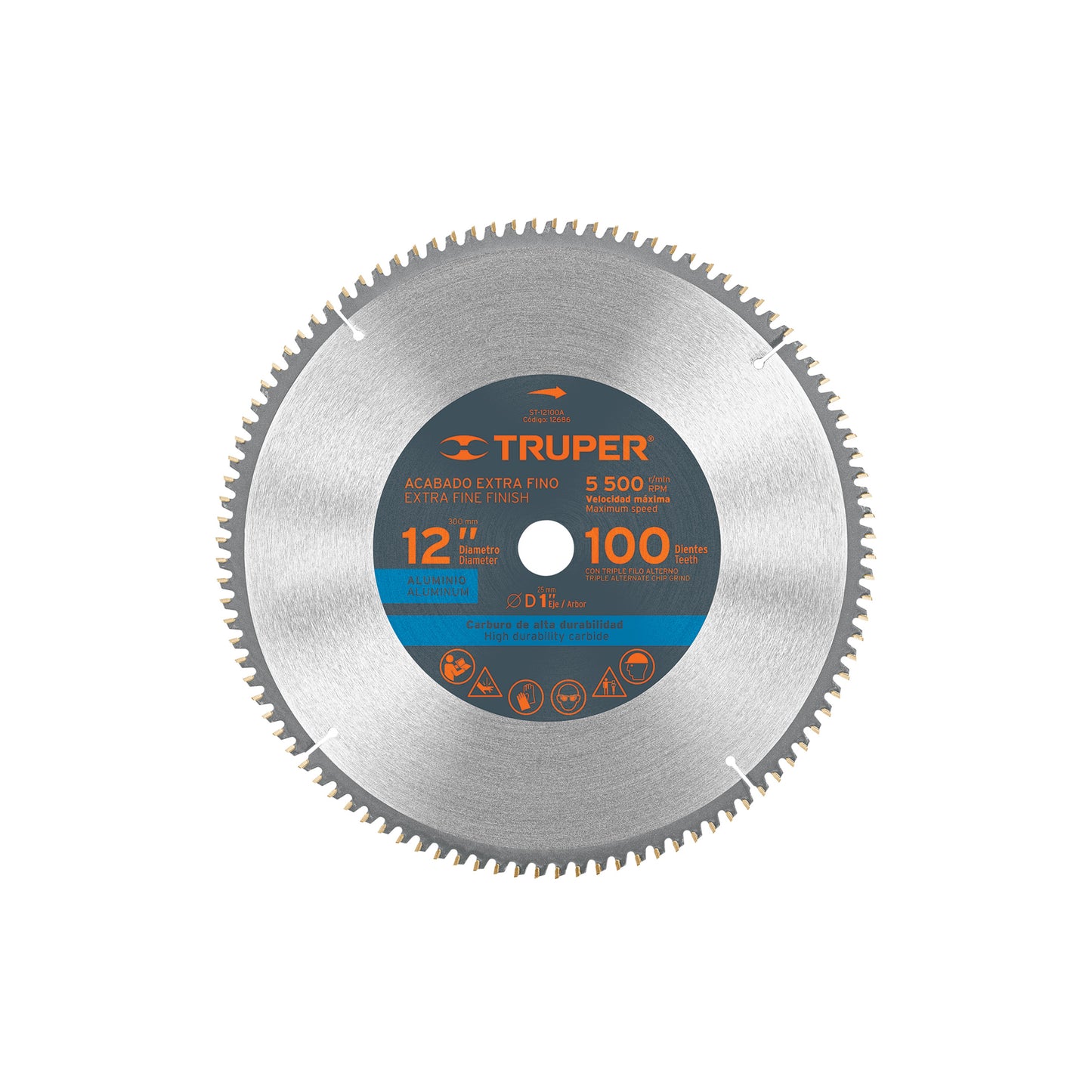 TRUPER DISCO PARA ALUMINIO 12" 100 DIENTES 12686