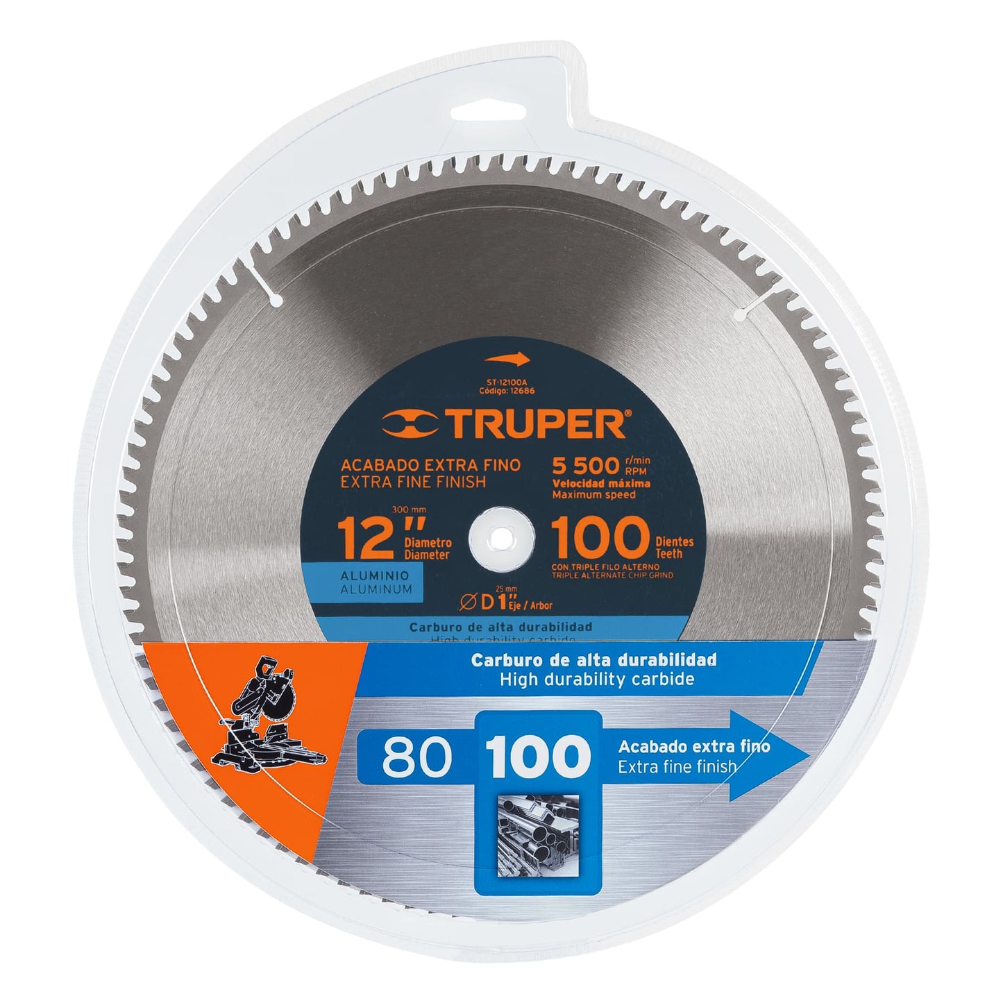 TRUPER DISCO PARA ALUMINIO 12" 100 DIENTES 12686