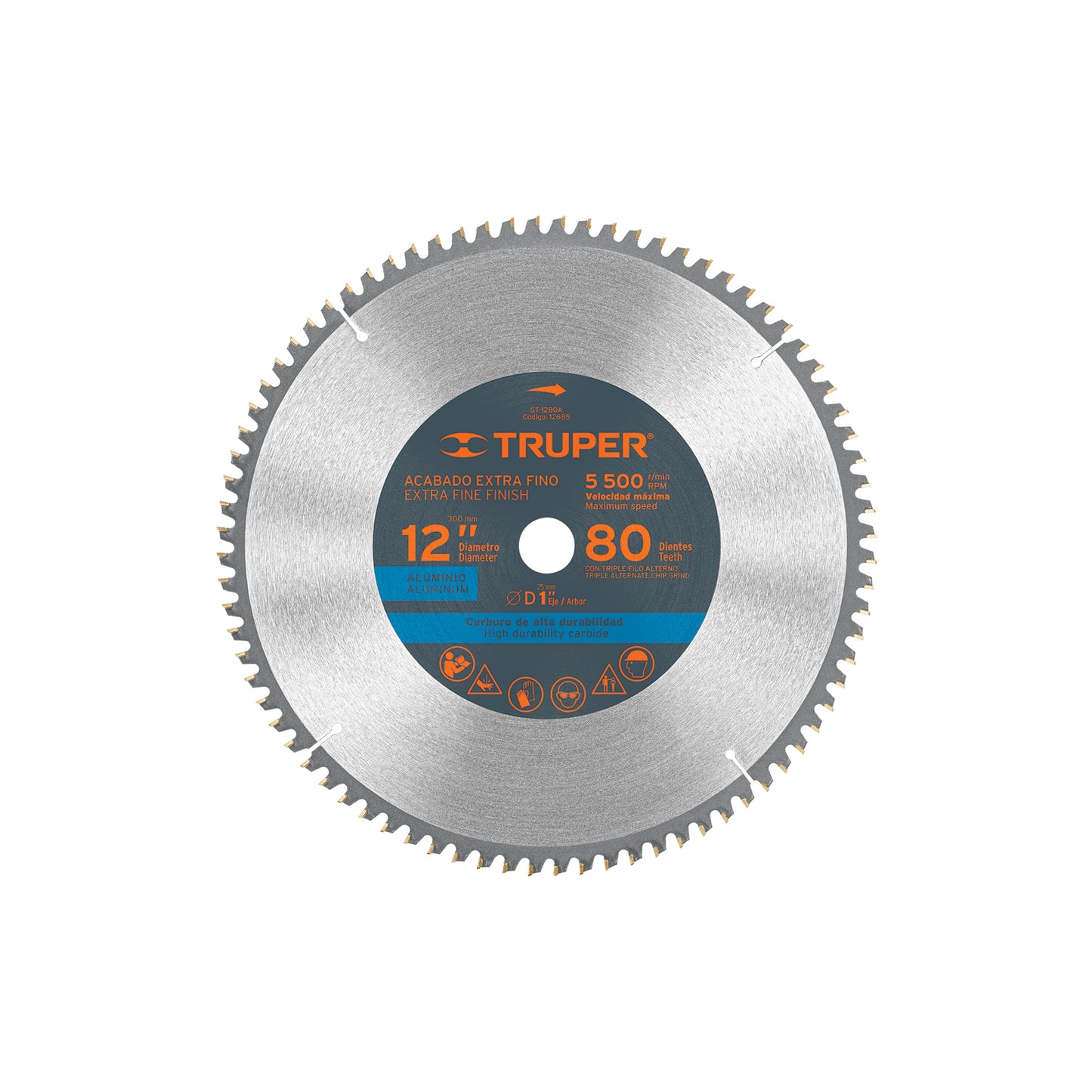 TRUPER DISCO PARA ALUMINIO 12" 80 DIENTES 12685