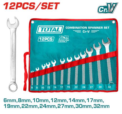 TOTAL JUEGO DE LLAVES 12 PIEZAS 6-32MM THT1022122
