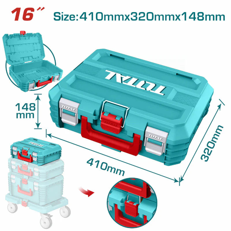 TOTAL CAJA DE HERRAMIENTAS APILABLE 16" TPBXS101