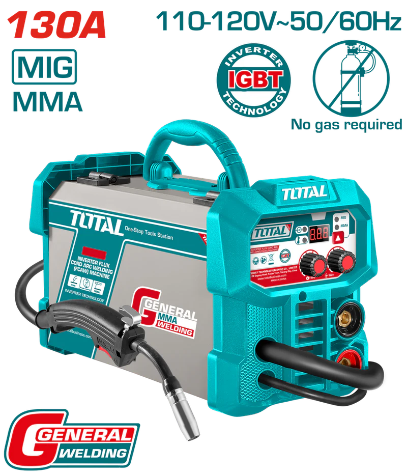TOTAL SOLDADOR INVERSOR MIG 130 AMP 110-220V UTFC13018
