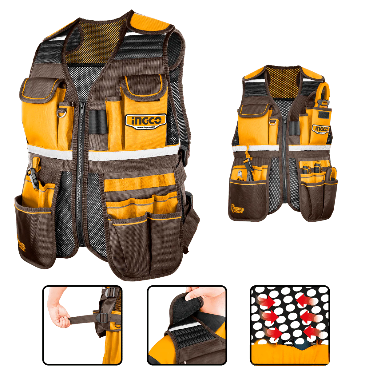 INGCO CHALECO PORTA HERRAMIENTAS HTVT09028