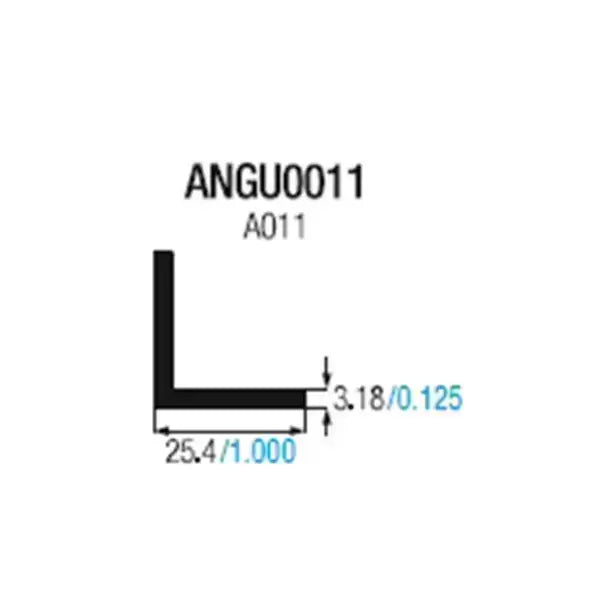 ANGU0011 ÁNGULO ALUMINIO 1 X 1 X 1/8 - A011