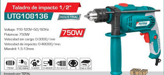 TOTAL TALADRO PERCUTOR 1/2" 750W UTG108136