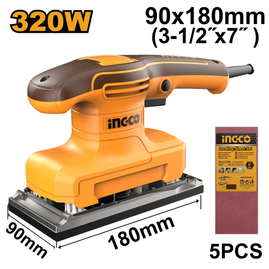 INGCO LIJADORA ORBITAL RECTANGULAR 320W UFS3216