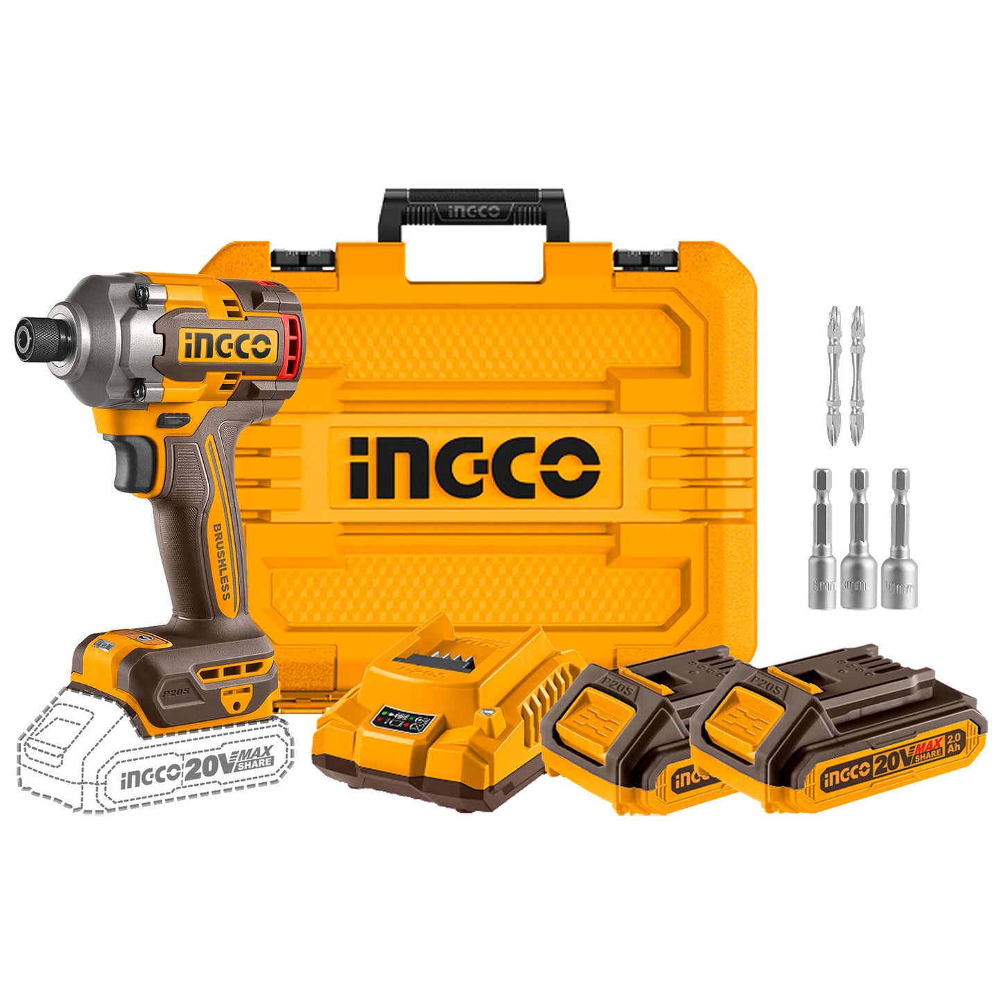 INGCO ATORNILLADOR DE IMPACTO 20V 285 N.M UCIRLI2028