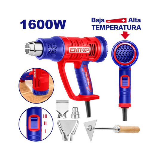 EMTOP PISTOLA DE CALOR 1600W - ULHGN16045