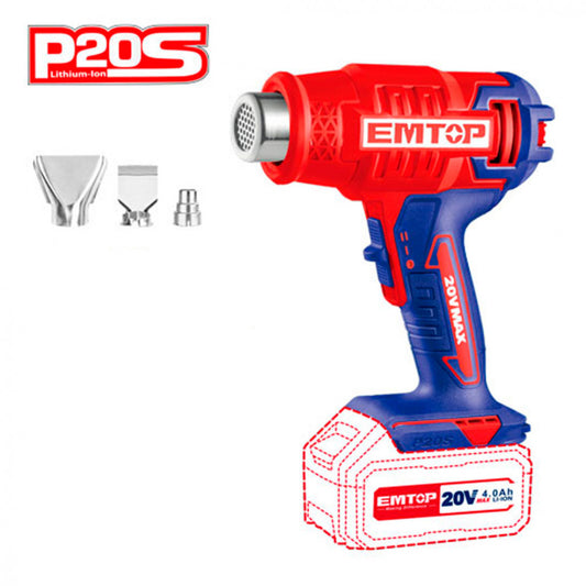 EMTOP PISTOLA DE CALOR INALAMBRICA 20V