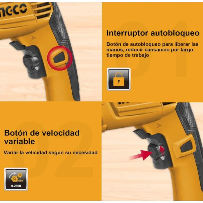 INGCO TALADRO PERCUTOR 1/2" 1100W UID11008