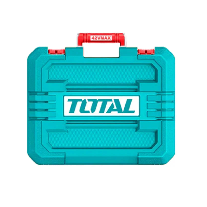 TOTAL LLAVE DE IMPACTO INALAMBRICA 1/2" 42V 600NM, 2 BATERIAS, CARGADOR, COPAS, PUNTA DESTORNILLADOR Y ADAPTADOR INDUSTRIAL UTIWLI42602