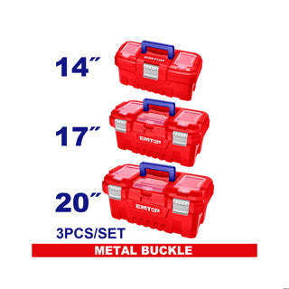 EMTOP JUEGO DE 3 CAJAS PARA HERRAMIENTA PLASTICAS CON BROCHE METALICO EPBXK0302