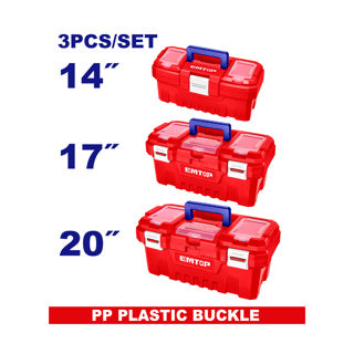 EMTOP JUEGO DE 3 CAJAS PARA HERRAMIENTA PLASTICAS CON BROCHE PLASTICO EPBXK0301